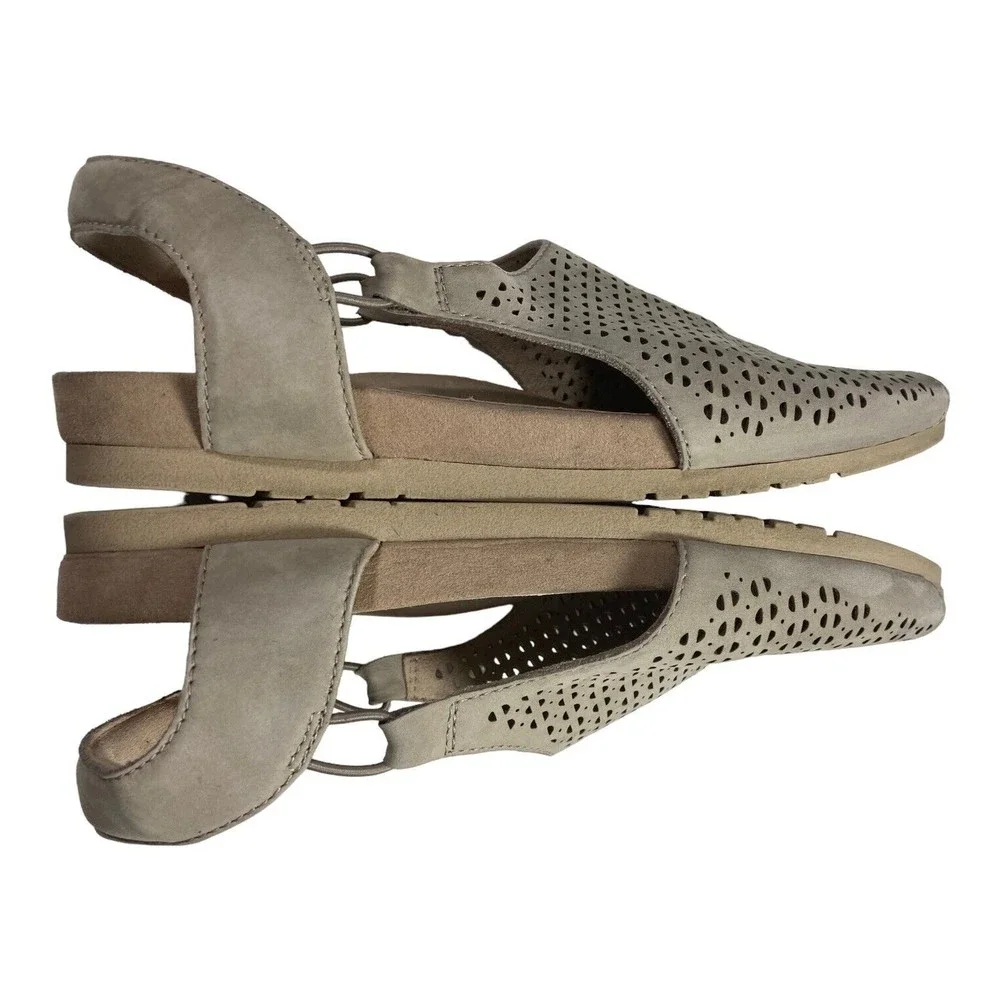 Earth Womens Linden Laveen Womens 9.5M Taupe Leather All Day Comfort Sandals - Picture 5 of 10